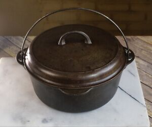 Vintage GRISWOLD Cast Iron No. 9 Dutch Oven 1279 Tite-Top Self Basting Lid 1278
