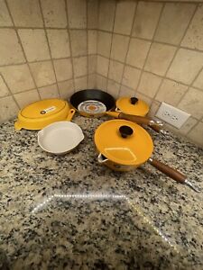 Vintage Le Creuset Items Golden Yellow Never Used