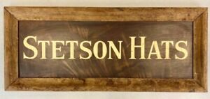 Rare Early Vintage Stetson Hats Advertising Sign