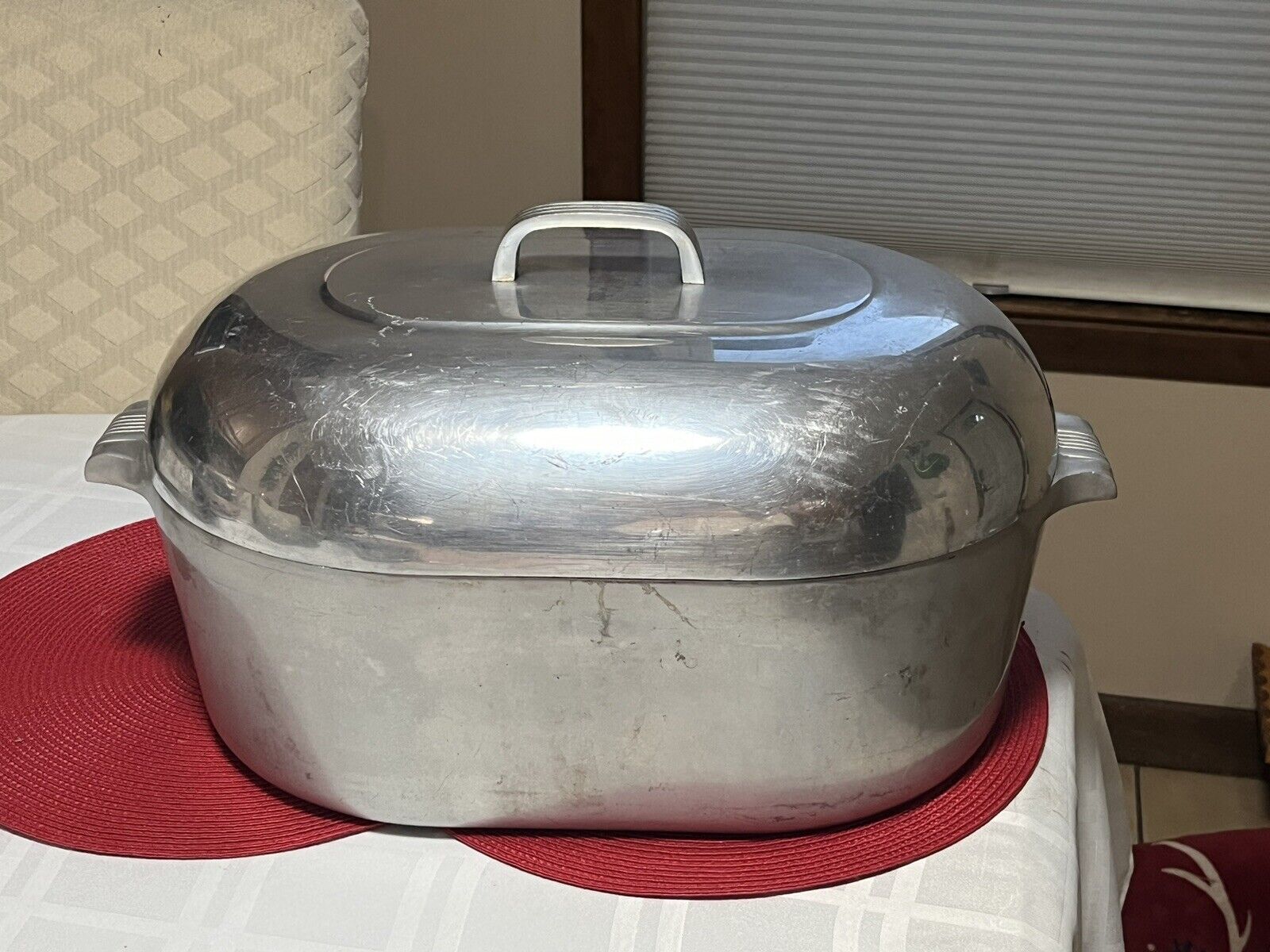Vintage Wagner Ware Magnalite 4269 M Oval Turkey Roaster Dutch Oven 17 Qt 20" Lg