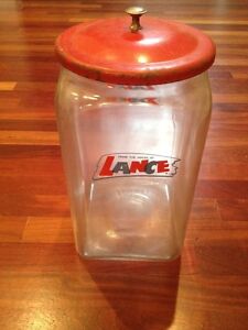 Original LANCE Cookie Jar And Top Lid Vintage