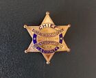 Vintage Obsolete Los Angeles Co. California District Attorney Chief Badge w/hat