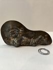 Vintage ANTON REICHE Dresden Tin Chocolate Mold Boy With Straw Hat Germany