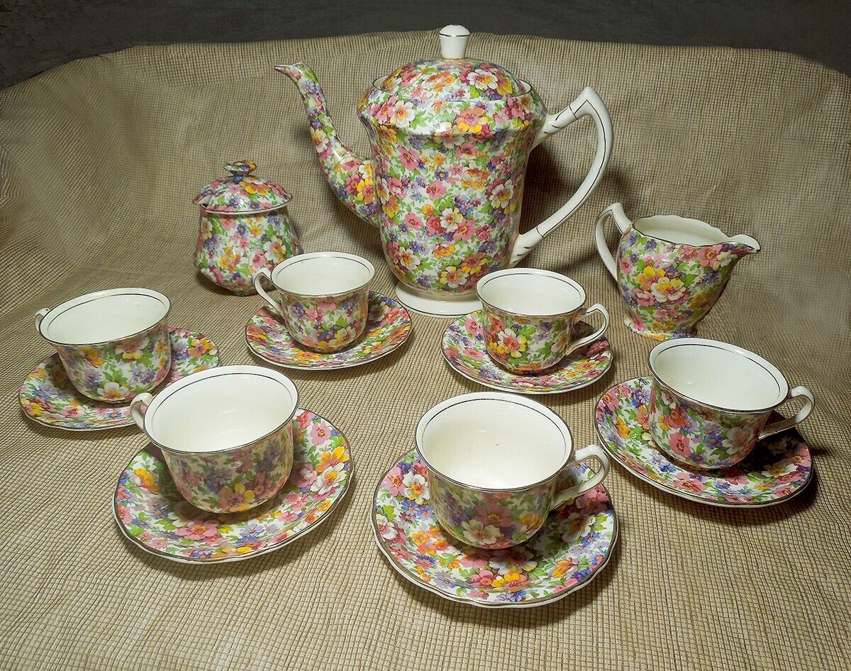 WWII era 17PC English Tea Set - made in UK by James Kent Limited
