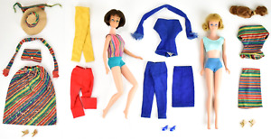 American Girl & Midge Barbie Dolls & Outfits Original Vintage 1960s Mattel Lot
