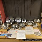 NOS Vintage Revere Ware 1801 Copper Bottom Cookware Pots & Pans 13 Piece Set