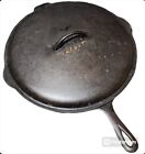 Griswold Cast Iron #12 Large Block Logo 719 Skillet with Heat Ring With Lid 472