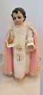 INFANT PRAGUE Child JESUS Vtg Figure Statue Handmade Vestments 12" no stand hat