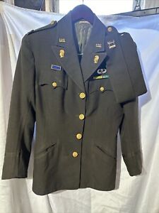 Vintage Women's WWII U.S. Army WAC Officer Uniform and Hat 101st Airborne