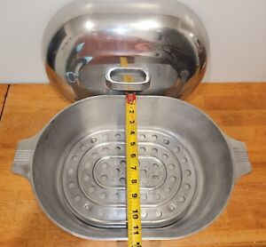 Vintage Magnalite GHC Roaster USA 19 9/16X18 5/8" 3 Pcs 12 Quart Pot/Dutch Oven