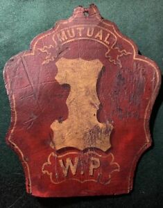 Vintage New York City Voluntary Fireman Mutual Flushing Hat Badge