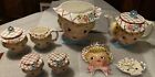 Rare Vtg Lefton Miss Dainty 10 Pc Kitchen Set 1950’s Cookie Jar W/lid