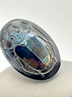 Vintage Antique Scarab Fancy Beetle Carnival Glass Hat Pin Signed Geschutzt