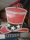 VINTAGE RED HAT GASOLINE PORCELAIN SIGN STANDARD OIL GAS STATION PUMP PLATE