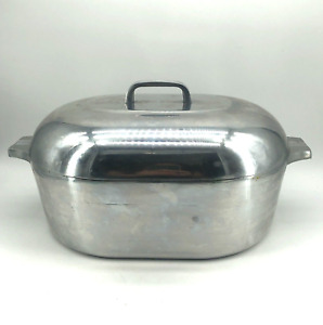 Magnalite GHC 4267 18 5/8" 13 Qt. Oval Roaster Trivet & Lid Made In USA Vintage