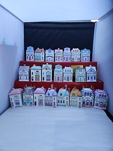 Lot of 22 Lenox Spice Village 1989 Fine Porcelain Spice Jars Incomplete Set Vtg