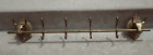 VTG. Brass Western Steer/Texas Longhorn/Bull Head Hat/Coat Rack Wall Hanging