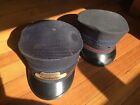 Vintage NY/CT MetroNorth Railroad (MNRR) Conductor's Hats, one with Brim Badge