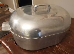 Vtg Magnalite Sidney O Wagner Ware 4267-P Turkey Roaster 13 QT Oval with Trivet
