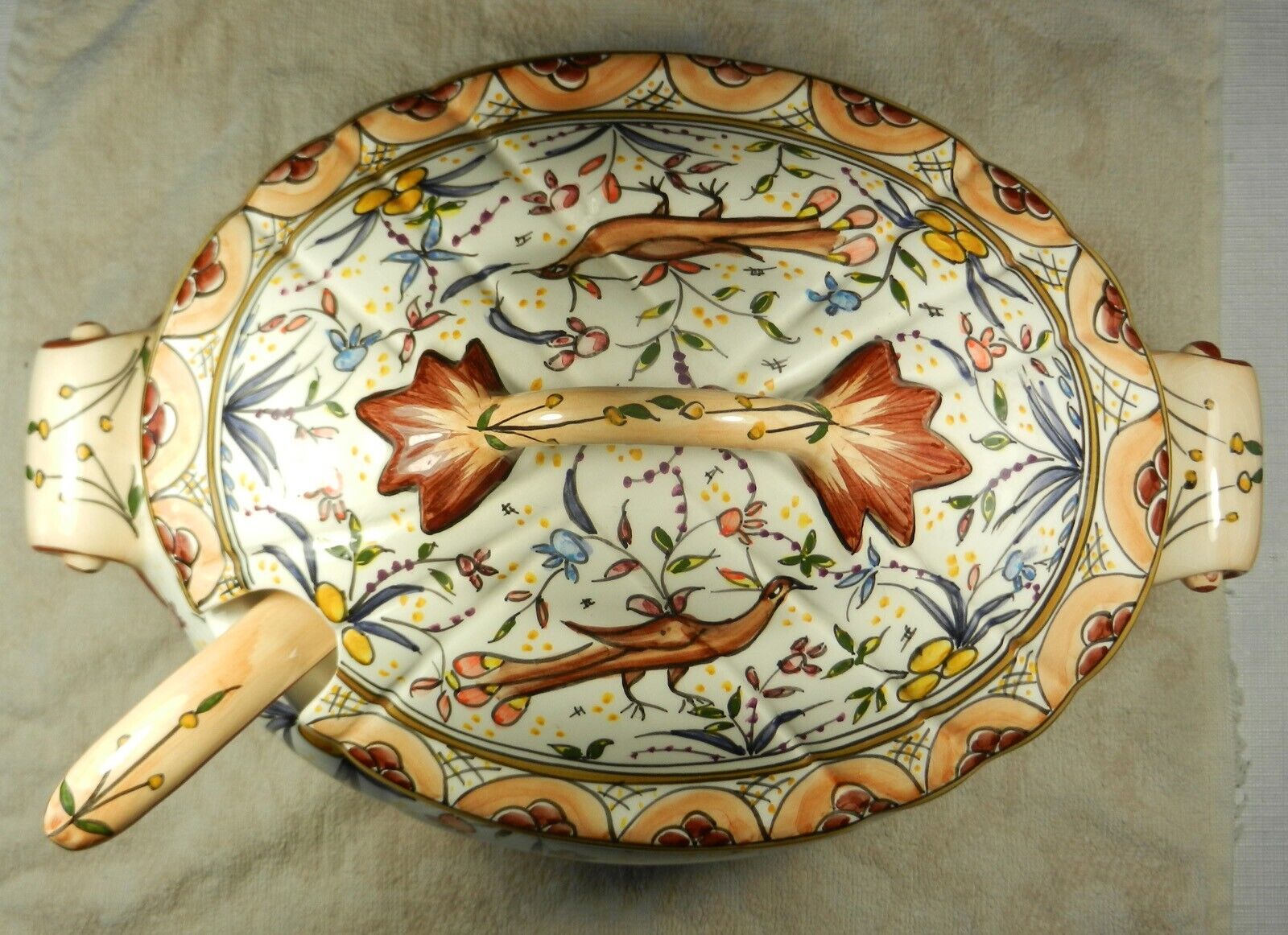 HOLU Portugal Vintage Provence Hand-Painted Soup Tureen Set