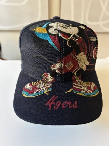 Vintage RARE Mickey Mouse Legend San Francisco 49ers Jerry Rice Black Snapback