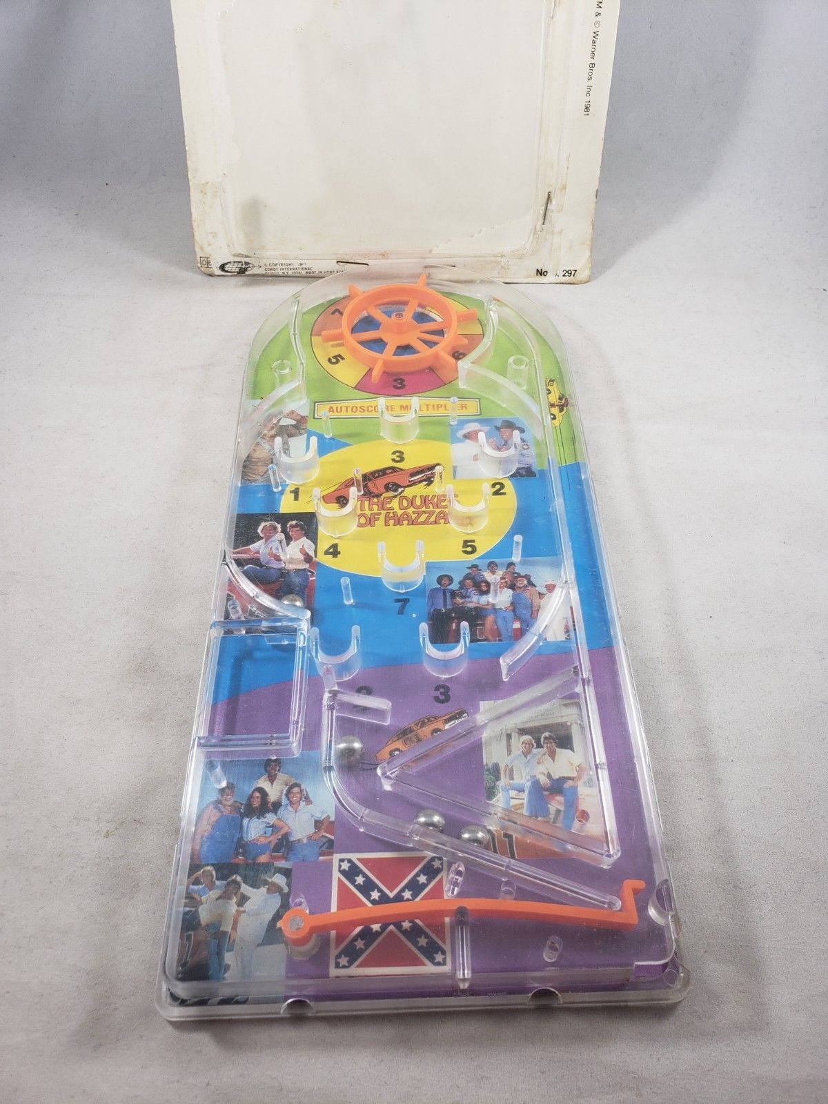 Vintage Dukes of Hazzard Pinball Set Coy Vance 80s Card Bubble HTF Rare Gordy