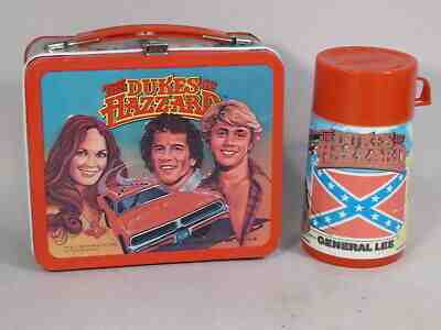 VTG 1980 ALADDIN THE DUKES OF HAZZARD METAL LUNCHBOX LUNCH BOX with THERMOS