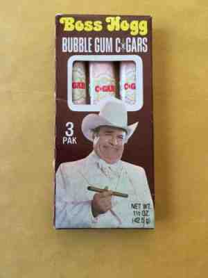 1981 Boss Hogg (Hog) Bubble Gum Cigars in ORIGINAL SEALED BOX - Dukes of Hazzard