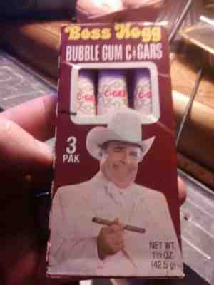 1981 Boss Hogg (Hog) Bubble Gum Cigars in ORIGINAL SEALED BOX - Dukes of Hazzard