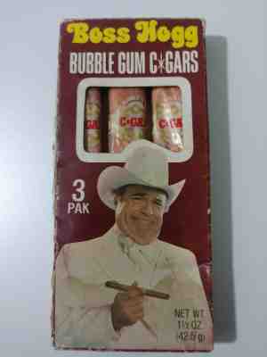 1981 Boss Hogg (Hog) Bubble Gum Cigars in ORIGINAL SEALED BOX - Dukes of Hazzard