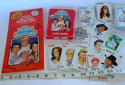 DUKES OF HAZZARD VINTAGE 1981 LOT OF 2 UNO CARD GAME & UNUSED OFFICIAL SCORE PAD