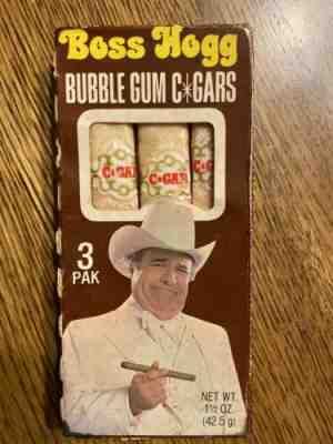 RARE 1981 Donruss Dukes of Hazzard Boss Hogg Bubble Gum Cigars FACTORY SEALED!!!