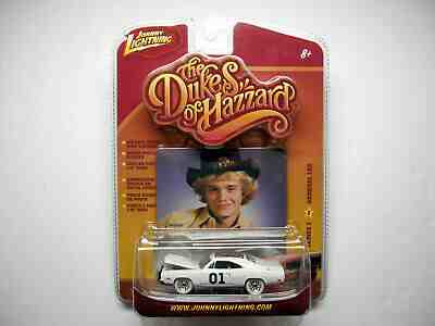 JOHNNY LIGHTNING DUKES OF HAZZARD GENERAL LEE 1969 DODGE CHARGER WHITE LIGHTNING