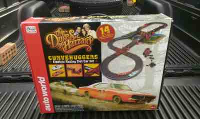 Auto World NEW Dukes of Hazzard Curvehuggers Slot Car Racing Set General Lee 