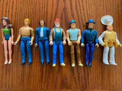 Vintage Collection all 7 Dukes of Hazzard 3 3/4 inch figures Daisy, Uncle Jesse,