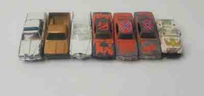 ERTL 1981 DUKES OF HAZZARD GENERAL LEE Boss Hogg's Sherrif's Cooter’s Garage Lot