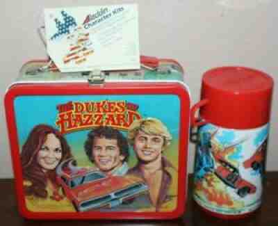 THE DUKES OF HAZZARD VINTAGE 1980 ALADDIN LUNCH BOX NEVER USED WITH TAG NICE!!