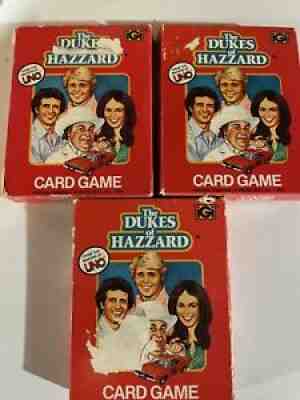 (3)Vintage The Dukes of Hazzard Card Game 1981 International Games Inc. USA