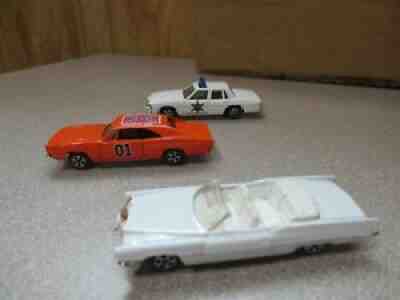 Vintage Ertl Dukes Hazzard 1/64 General Lee Police Car Boss Hogg Cadillac