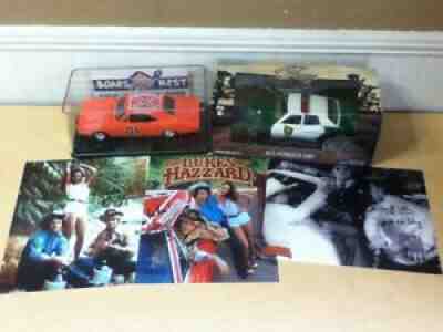3 SIGNED AUTOGRAPHS - Dukes of Hazzard 1/25 1/24 General Lee Sheriff Diecast LOT