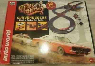 Auto World The Dukes of Hazzard Curvehuggers Electric Racing Slot Car Set