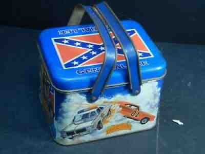 Vintage Dukes of Hazzard Metal Lunch Box / Pail RARE 1981 General Lee w/ Handles