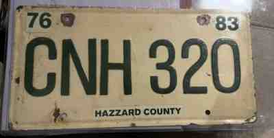 Dukes of Hazzard Original Plate CNH 320