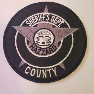 The Dukes of hazzard County Sheriff Dept. Black white patch Rosco P. Coltrane