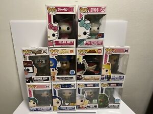 Funko Pop! Lot Of 10-Hello Kitty 01 &07, GrunkleStan 242, Hero Killer 636, Etc.7