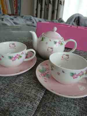 Sanrio tea set teapot mug cup kitty saucer teapot rase! Kawaii Hello Kitty