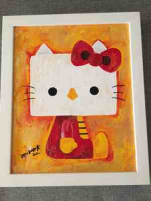 Hello Kitty DEVILROBOTS Original Art! Painting from 35th HK Show! Sanrio! Japan