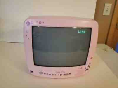 Vintage Hello Kitty Pink 13â? Analog Color TV (no Remote)FAST SHIPPING