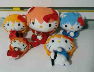 EVANGELION HELLO KITTY PLUSH TOY X5 CHARACTER TOYS SANRIO KHARA