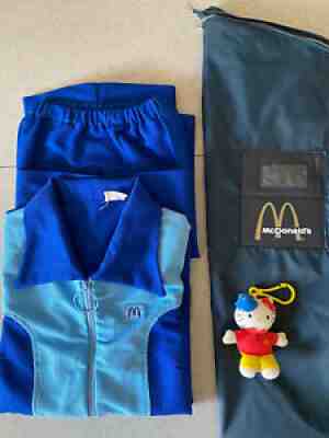 Vtg 70â??s McDonald's Blue Zipper Uniform, Garment Bag, Hello Kitty Zipper Pull